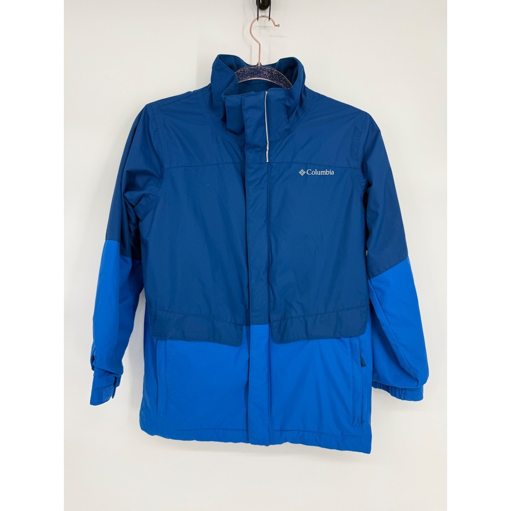 Columbia Mens Blue Colorblock‎ Interchange Omni-Tech Jacket Sz M Waterproof